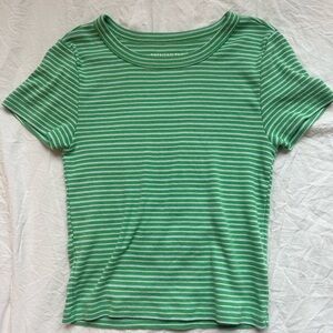 American Eagle Striped Baby Tee
